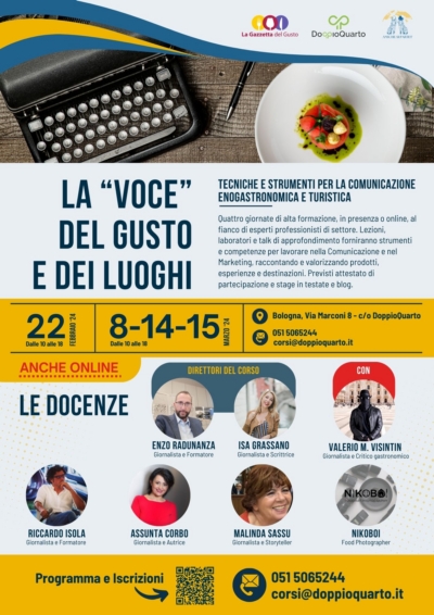 0.Locandina Corso La Voce del Gusto e dei Luoghi